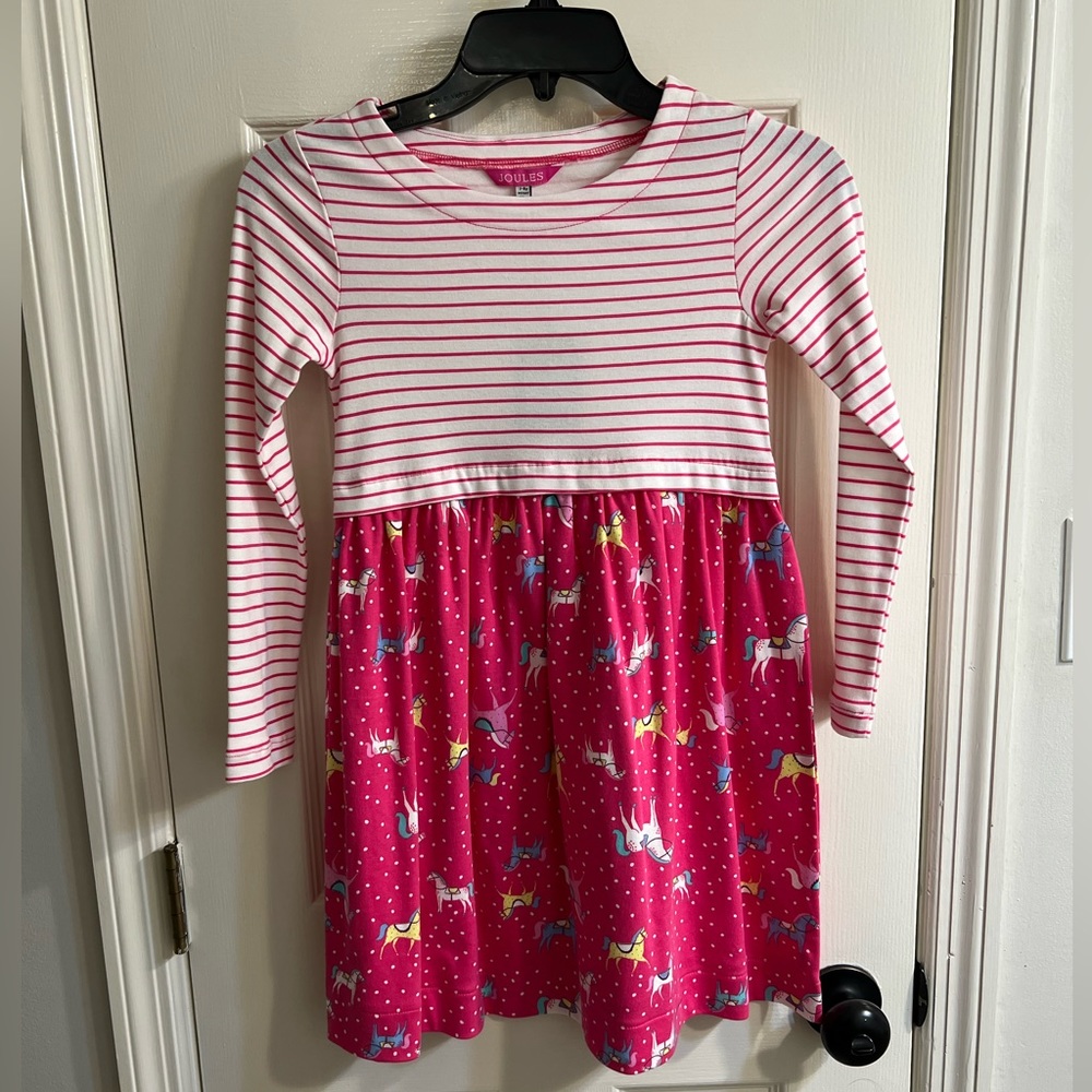 NWT Joules Dress with Horses, size 7/8